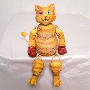 Orange Tabby Cat Vintage Jointed Shelf Sitter Kitty Cat WMG 2004